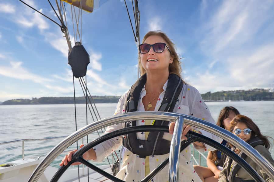 America’s Cup 2-Hour Sailing Experience Waitemata Harbour - Raising the sails and working the grinders