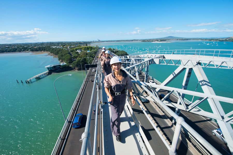 Auckland Harbor Bridge: Bridge Climb - Starting at Westhaven Marina and the bridge base