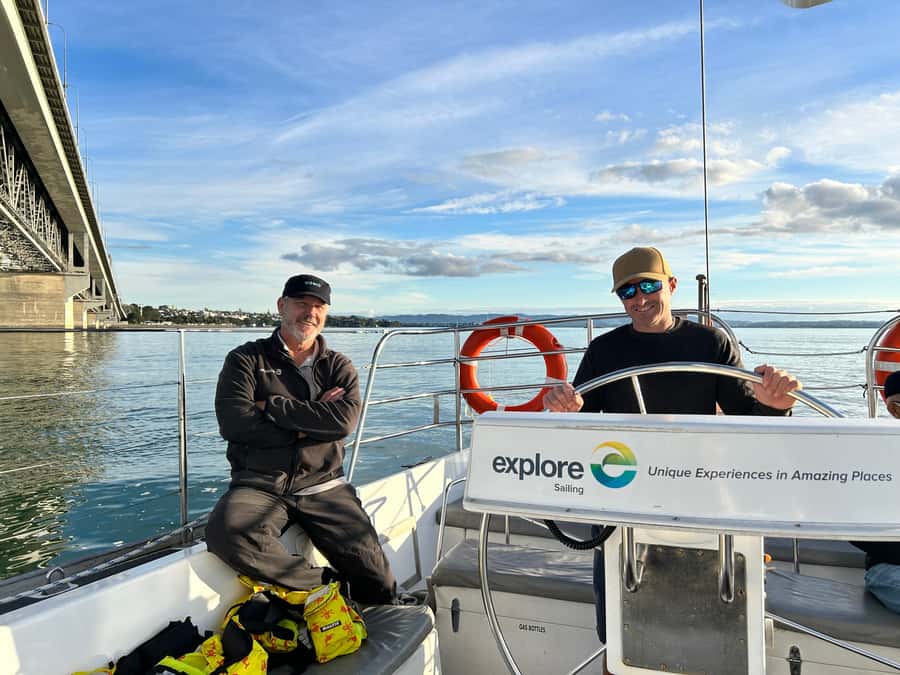 Auckland Harbour 1.5-Hour Sailing Cruise - The crew makes the short trip work
