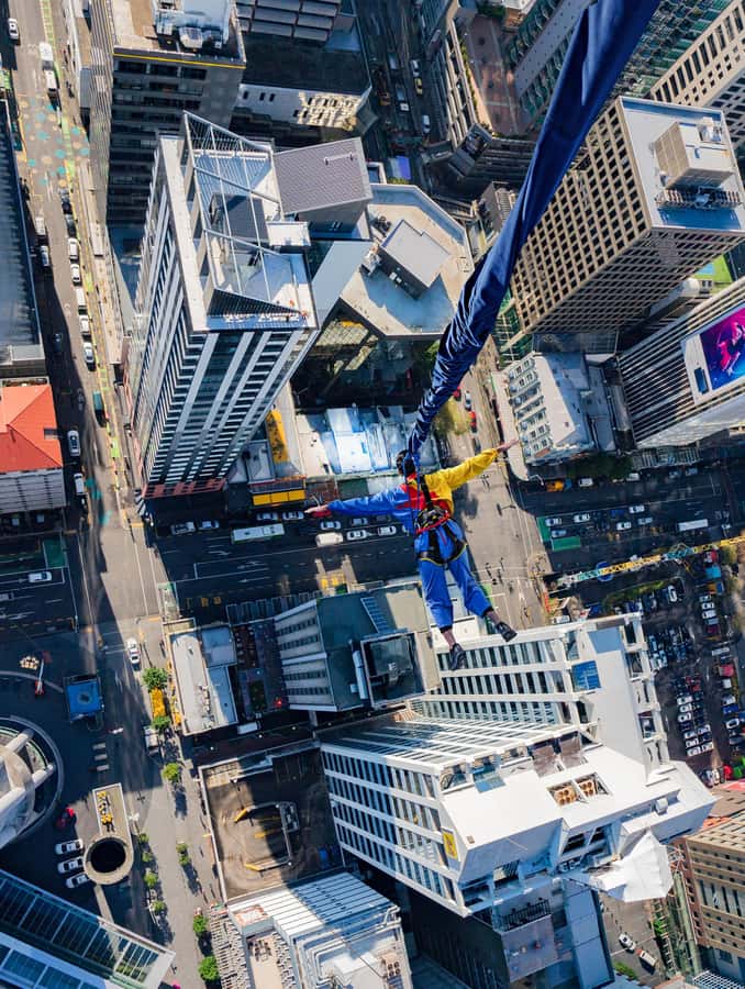Auckland: SkyJump & SkyWalk Combo - The SkyJump, a controlled 192-metre drop