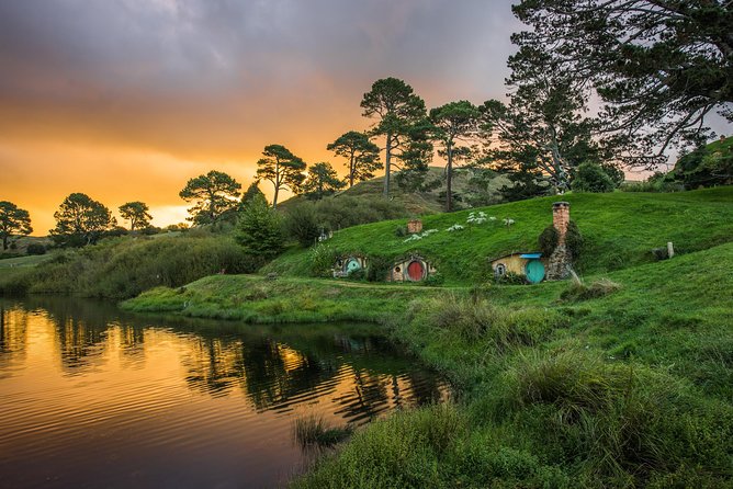 Auckland to Hobbiton Movie Set and Rotorua's Geothermal Valley - Walking through Hobbiton’s round doors