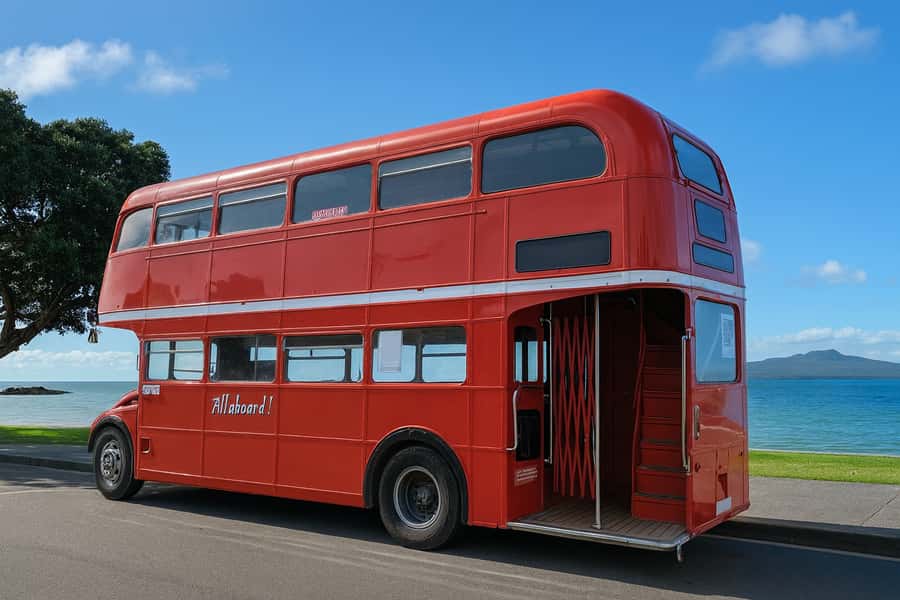 Auckland: Vintage Double-Decker Bus Sightseeing Tour - Mission Bay and Auckland’s waterfront side