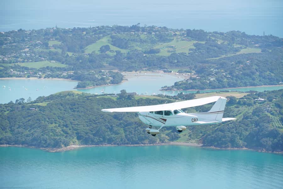 Auckland: Waiheke Island Wine and Food Tasting with Flights - The scenic flight to Waiheke