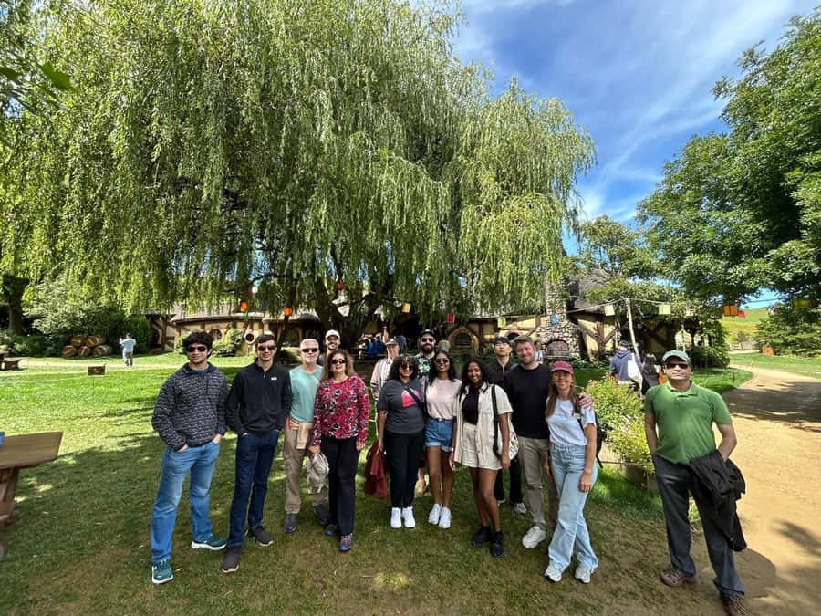 From: Auckland: Rotorua via Hobbiton Tour One Way Tour - A drink at the Green Dragon Inn completes the visit