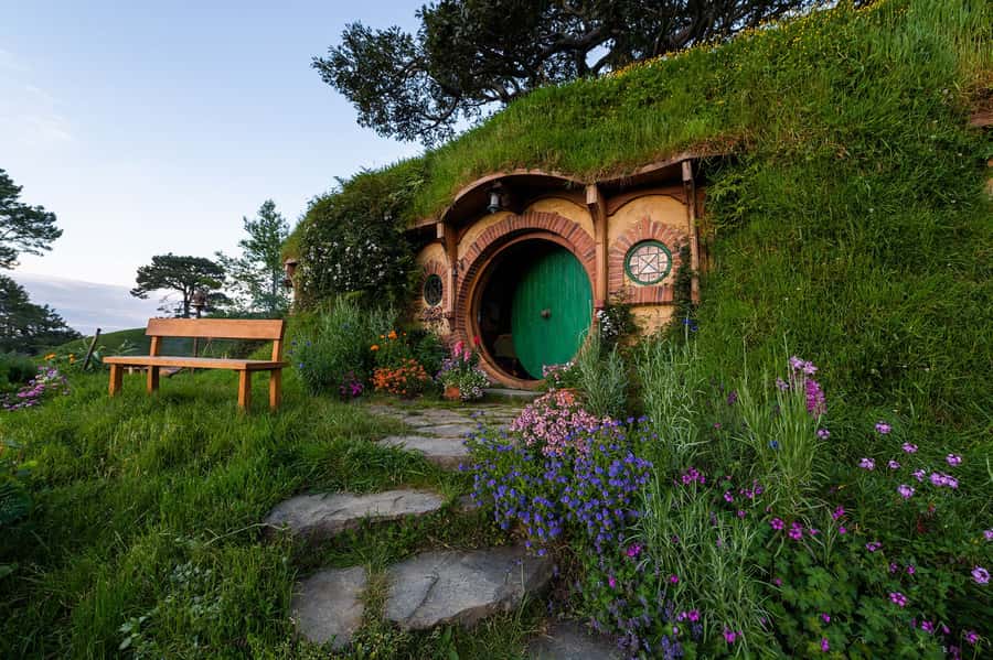 From Matamata: Guided Hobbiton Experience with Bus Transfers - The Hobbit Holes and the furnished interior