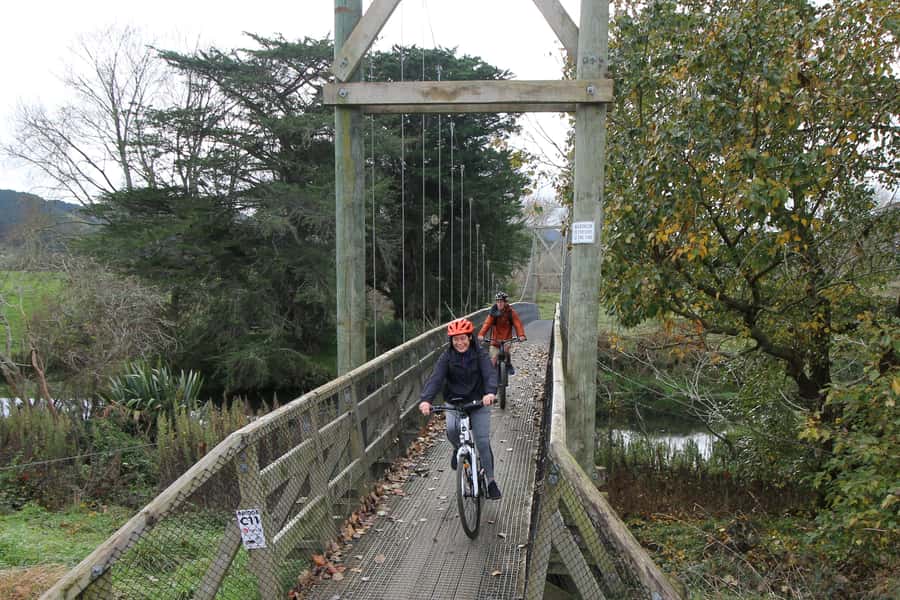 Full Day Ebike Tour - Karangahake Gorge NZ - Martha Mine and the scale of gold mining