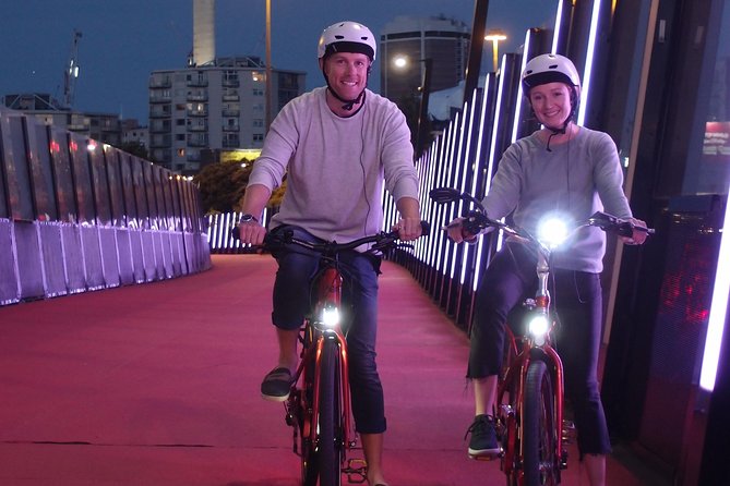 The City Lights: a unique electric bike tour of Auckland by night! - Britomart and the first waterfront views