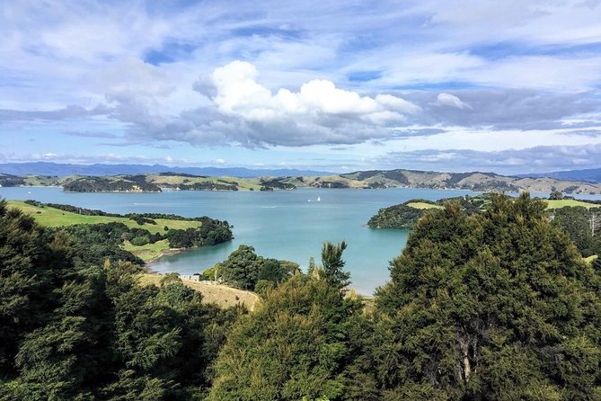 Waiheke Island Experience Tour - Onetangi Beach and the outer gulf views