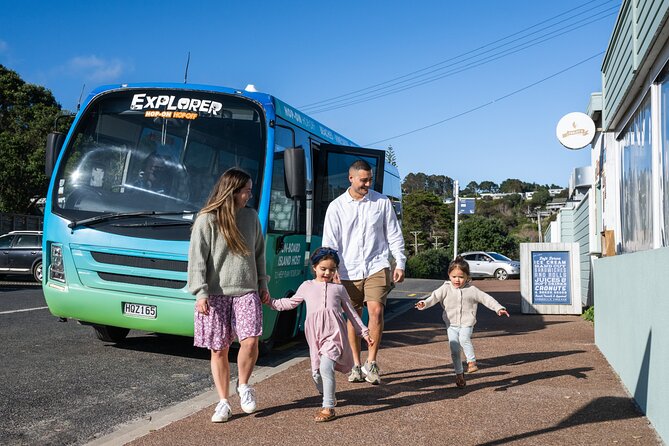 Waiheke Island Hop-On Hop-Off Explorer Bus - The ferry connection at Matiatia