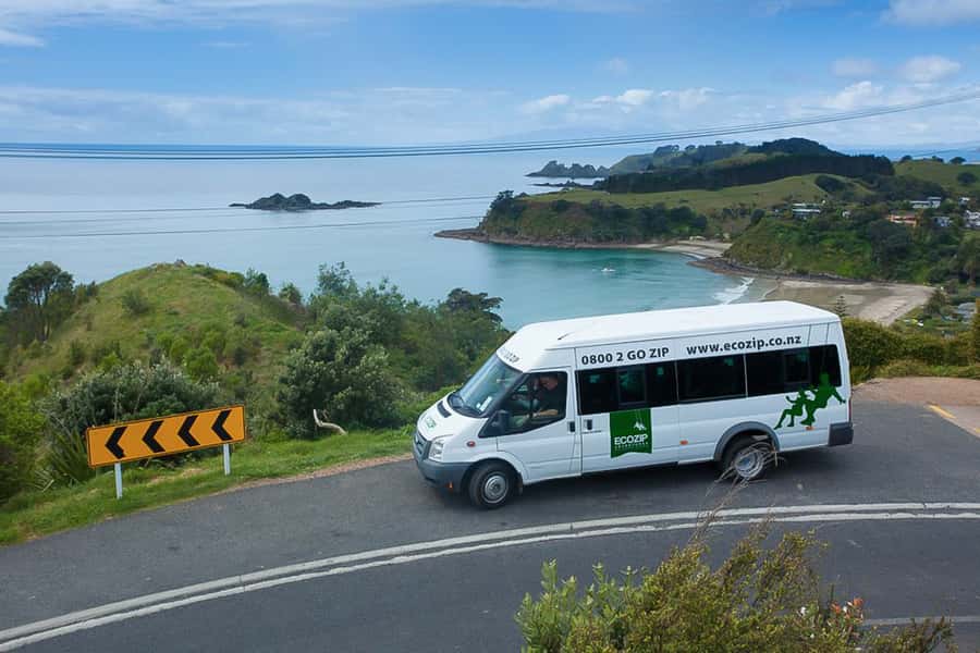 Waiheke Island: Zipline and Native Forest Adventure Trip - Three flights above bush, vines, and the gulf